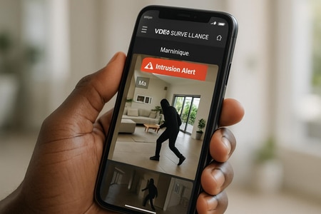 gestion à distance vidéosurveillance martinique application mobile surveillance temps réel notification intrusion