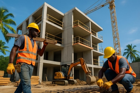 chantier construction projet immobilier martinique etapes btp sécurisées