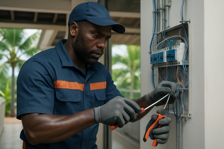 Électricien Martinique, expert interventions et installations conformes normes locales