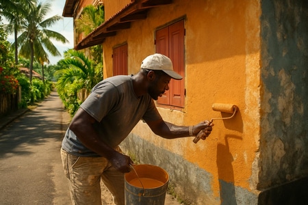 Rénovation de façade par une entreprise de peinture en Martinique durable et professionnelle