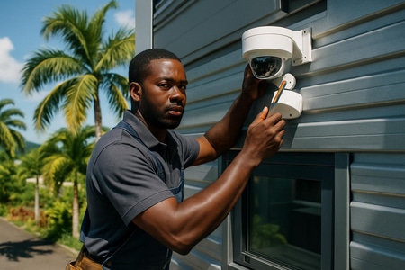 installation système vidéosurveillance martinique audit sécurité pose caméra entreprise et particulier