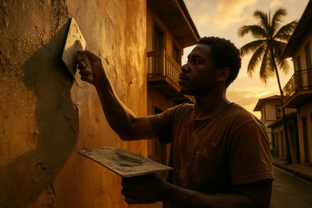 Peintre professionnel Martinique pose enduit et ravalement façade