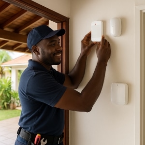 Installation alarme sans fil maison Martinique sécurisation résidentielle