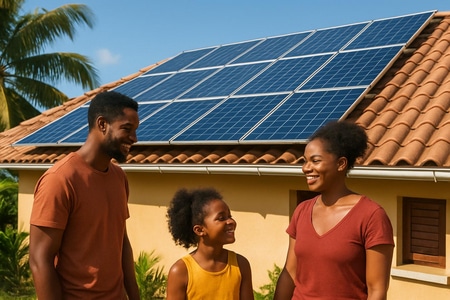 Autoconsommation solaire panneaux photovoltaïques maison Martinique