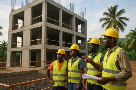 Bâtiment Martinique gros œuvre structure béton armé sécurisé medium