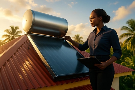 Chauffe-eau thermodynamique solaire à énergie renouvelable Martinique
