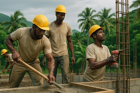 Emploi chantier bâtiment sur l'île de la Martinique