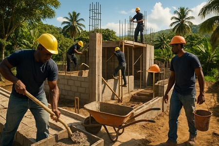 Entreprise en Martinique experte en travaux de bâtiment – chantier en cours