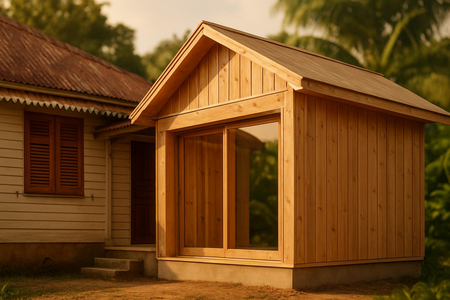 Extension bois maison en Martinique, agrandissement écologique et rapide
