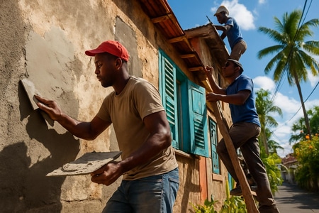 Travaux de rénovation de façade et toiture en Martinique entreprise rénovation Martinique