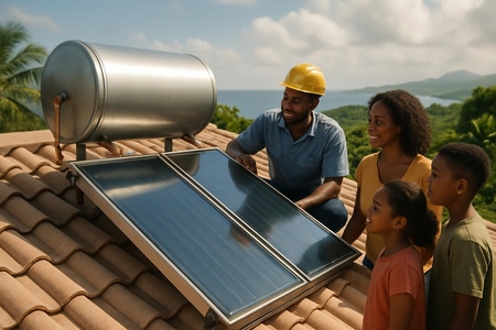 Chauffe-eau solaire en Martinique pour améliorer la performance énergétique du logement