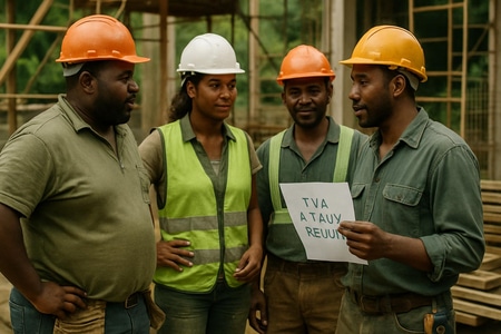 Professionnels du bâtiment appliquant la TVA à taux réduit sur les chantiers en Martinique