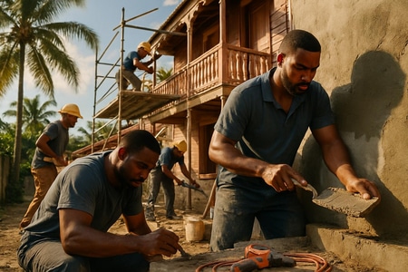 Entreprise réparation Martinique ALGERBAT équipe travaux tout corps d’état