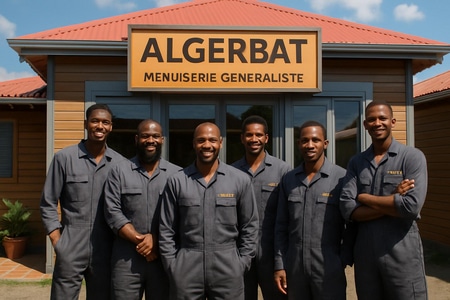 Équipe professionnelle ALGERBAT menuiserie généraliste en Martinique