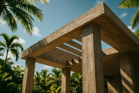 Innovation technique en béton pour aménagement extérieur durable en Martinique