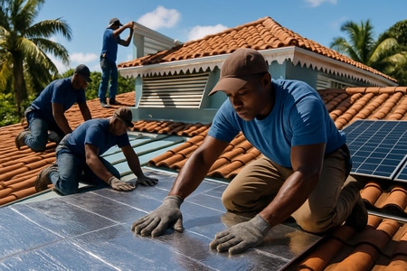 Remise en état Martinique avec isolation de toiture et protections solaires efficaces