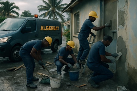 Réparation bâtiment Martinique intervention rapide ALGERBAT dépannage et remise en état