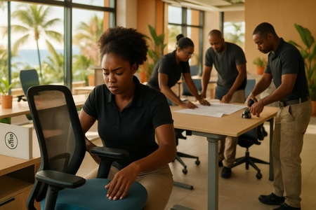 installation-bureau-professionnel-martinique-amenagement-ergonomique-et-normes