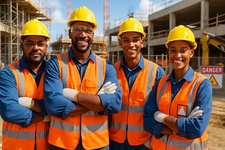 ouvriers BTP en intérim en Martinique respect des EPI et de la sécurité chantier