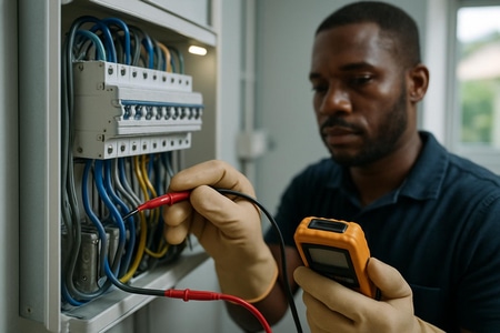 Électricien en Martinique - câblage et mise en service de tableau électrique ALGERBAT