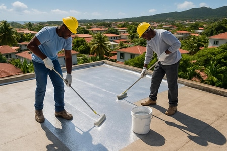 peinture toiture Martinique étanchéité liquide réflective confort thermique Medium