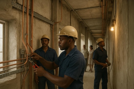 Artisan électricien Martinique rénovation électrique bâtiment collectif taille medium
