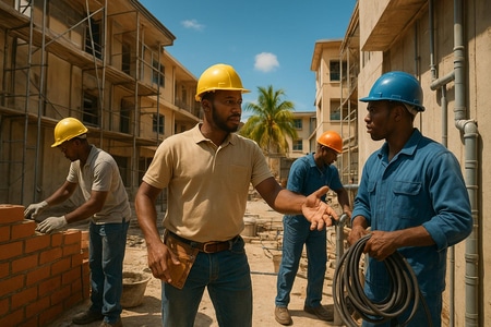 Entreprise générale du bâtiment en Martinique multi corps d état pour immeuble collectif