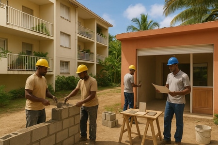 Comparatif travaux Martinique pour bâtiments collectifs et locaux professionnels