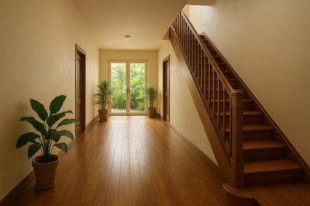 Peinture bois Martinique parties communes immeuble collectif professionnel taille medium