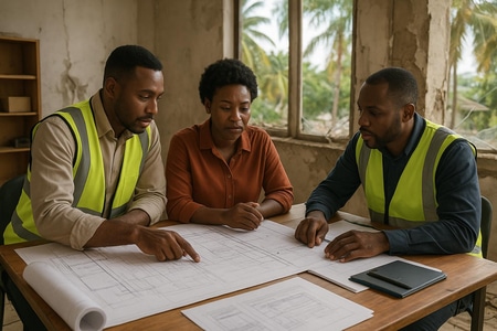 Planification des travaux après sinistre en Martinique pour locaux professionnels occupés