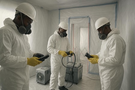 Sécurisation de chantier amiante SS4 en Martinique par une entreprise générale du bâtiment