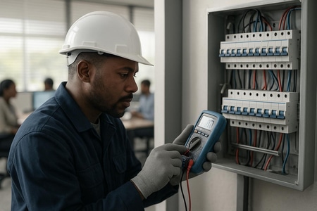 Diagnostic mise aux normes électriques en Martinique dans des locaux professionnels occupés