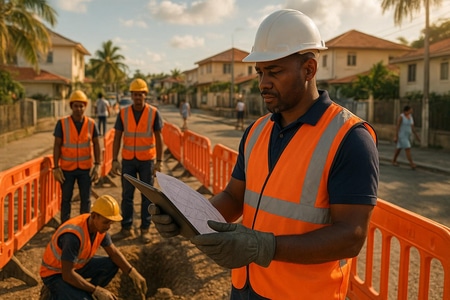 Organisation chantier dépannage bâtiment Martinique en site occupé taille medium