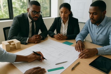Planification chantier pose porte blindée Martinique en locaux professionnels