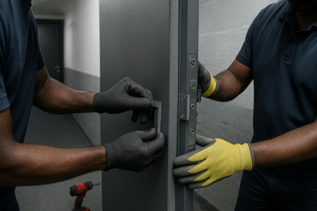 Rénovation de porte coupe feu pour locaux professionnels en Martinique medium