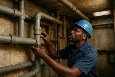 Devis plombier Martinique pour bâtiment collectif réseau d’eau et évacuation taille medium