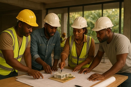 Entreprise generale du batiment en Martinique multi corps detat pour locaux professionnels taille medium