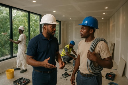 Travaux dans locaux professionnels en Martinique coordination multi corps d état par ALGERBAT taille medium