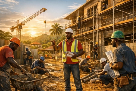 Entreprise générale de bâtiment multi-corps d’état en Martinique pour bâtiments collectifs et locaux professionnels