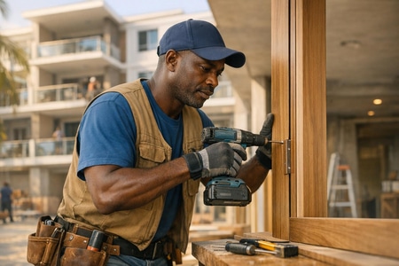 Entreprise recrute menuisier en Martinique pour travaux de menuiserie sur bâtiment collectif de qualité professionnelle