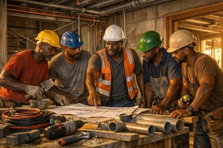 Isolation phonique Martinique coordination multi corps d’état maçonnerie électricité plomberie menuiseries