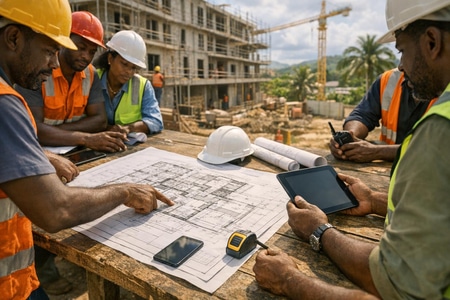 Planification de chantier multi-corps d état pour bâtiment collectif en Martinique