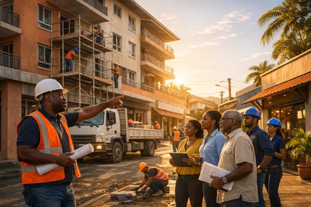 Travaux copropriété en Martinique sur bâtiments collectifs et locaux professionnels par entreprise générale