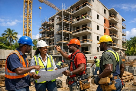 Entreprise générale du bâtiment multi corps d état pour immeuble collectif en Martinique