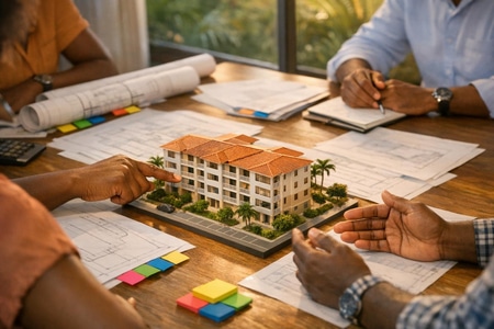 Planification et phasage des travaux de réhabilitation logement en Martinique pour bâtiment collectif