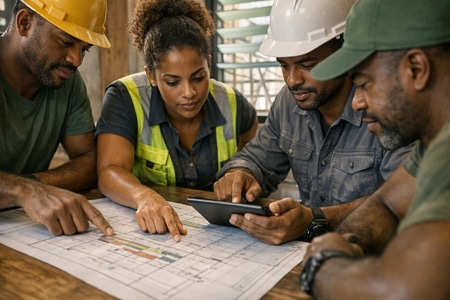 rénovation écologique martinique locaux professionnels planning multi-corps