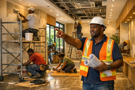 Rénovation de locaux professionnels en Martinique avec pilotage complet des travaux de copropriété