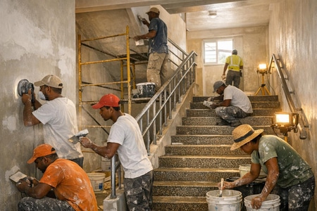 aide sinistre bâtiment martinique remise en état de parties communes immeuble collectif