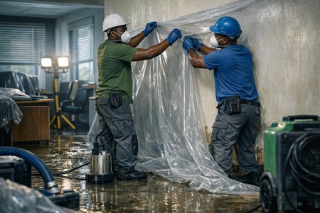 aide sinistre bâtiment martinique sécurisation de locaux professionnels après dégât des eaux