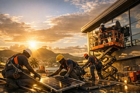 ALGERBAT entreprise generale multi corps d état pour énergies renouvelables en martinique sur immeubles et locaux pros